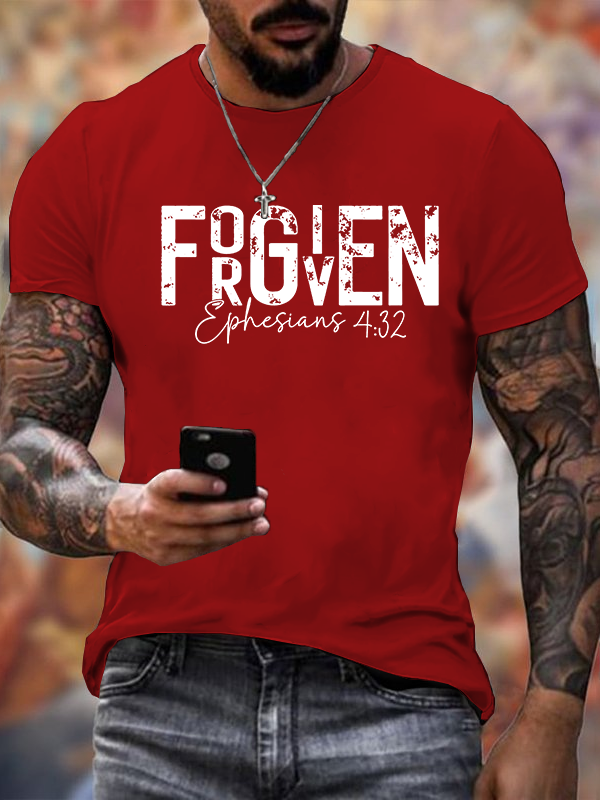 Not Perfect Just Foregiven Jesus God Christian Cotton T-Shirt