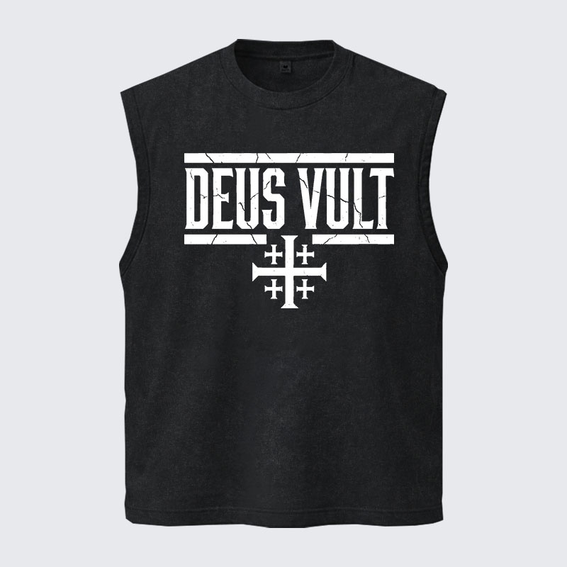 Washed Tank Top - Deus Vult