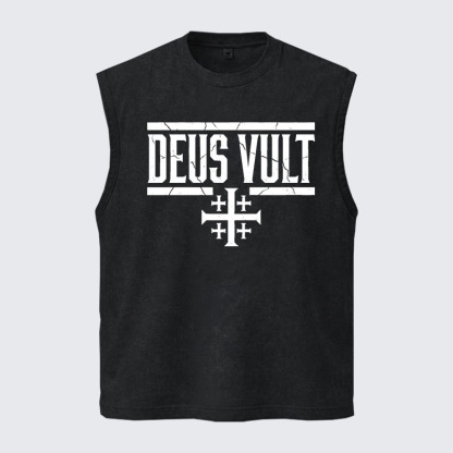 Washed Tank Top - Deus Vult