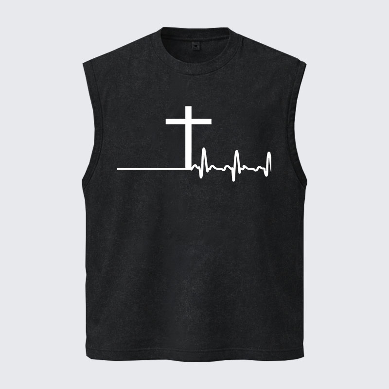 Washed Tank Top -  ECG Cross