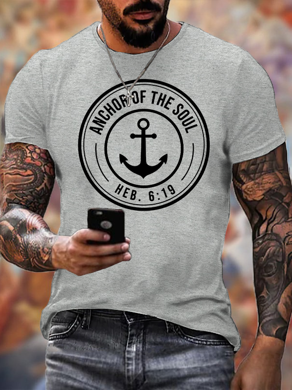 Anchor Of The Soul Jesus God Christian Cotton T-Shirt