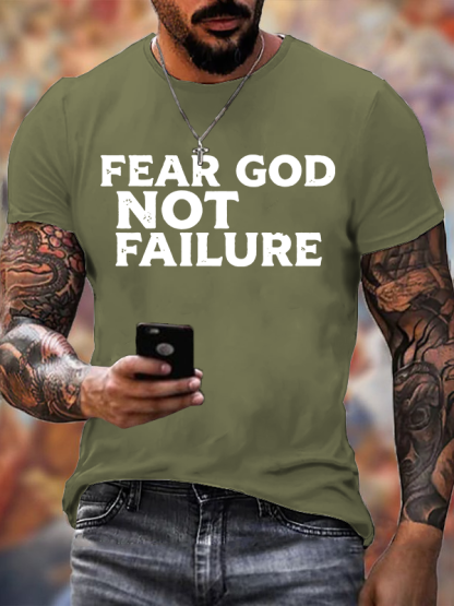 Fear God Not Failure Jesus God Christian Cotton T-Shirt