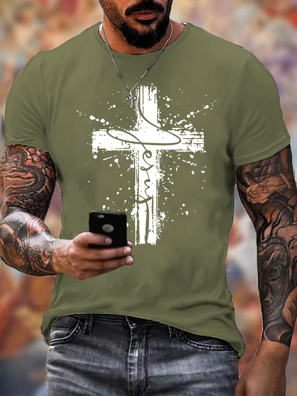 Jesus Cross  Jesus God Christian Cotton T-Shirt