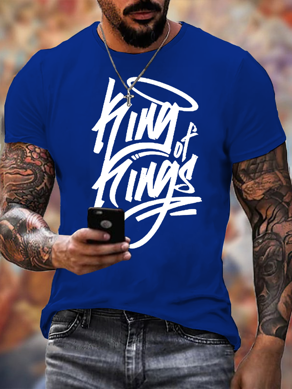 King Of Kings Jesus God Christian Cotton T-Shirt