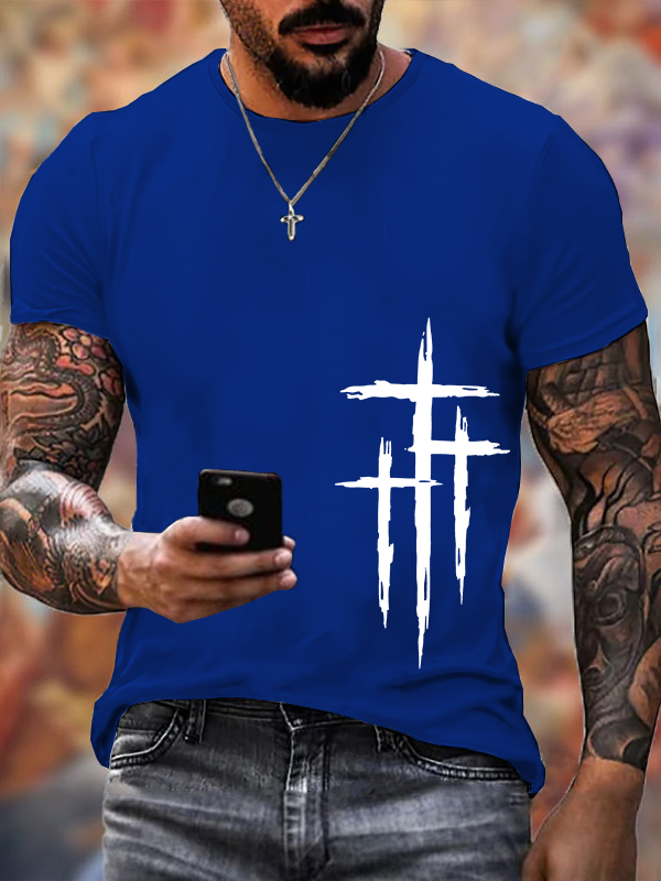 Faith Cross  Jesus God Christian Cotton T-Shirt