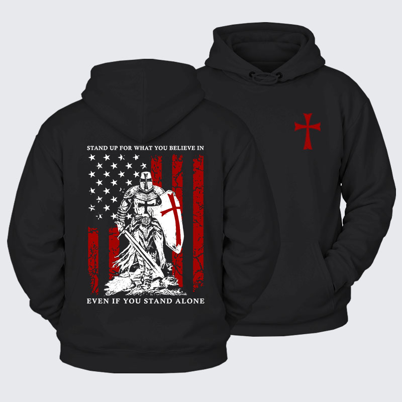 Plush Fleece-Lined Hoodie - Stand Up For What You Believe