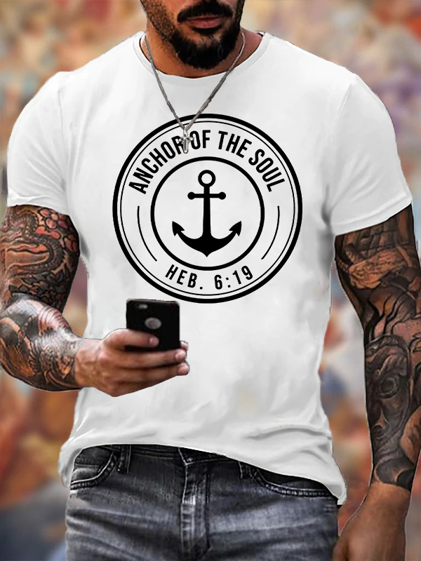 Anchor Of The Soul Jesus God Christian Cotton T-Shirt
