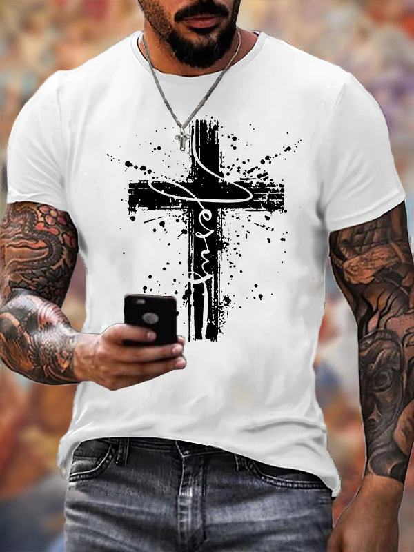 Jesus Cross  Jesus God Christian Cotton T-Shirt