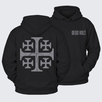 Plush Fleece-Lined Hoodie - Deus Vult