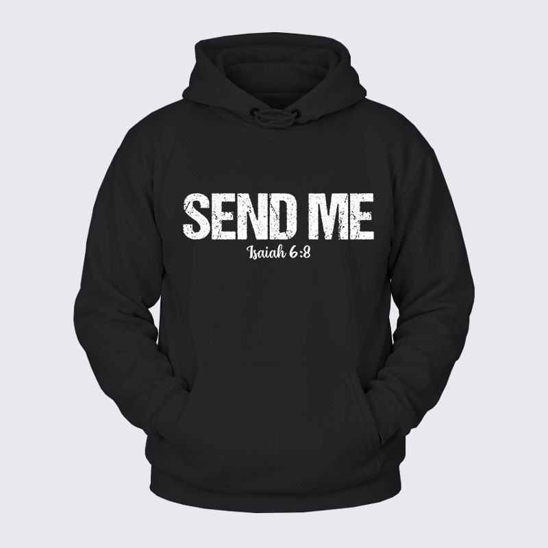 Plush Fleece-Lined Hoodie - Isaiah 6:8 - SEND ME