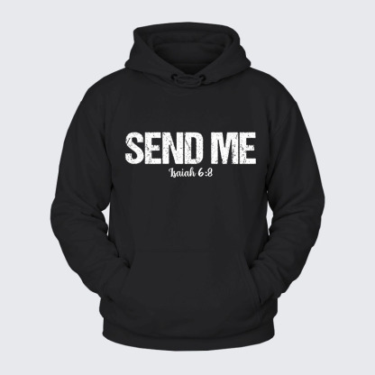 Plush Fleece-Lined Hoodie - Isaiah 6:8 - SEND ME