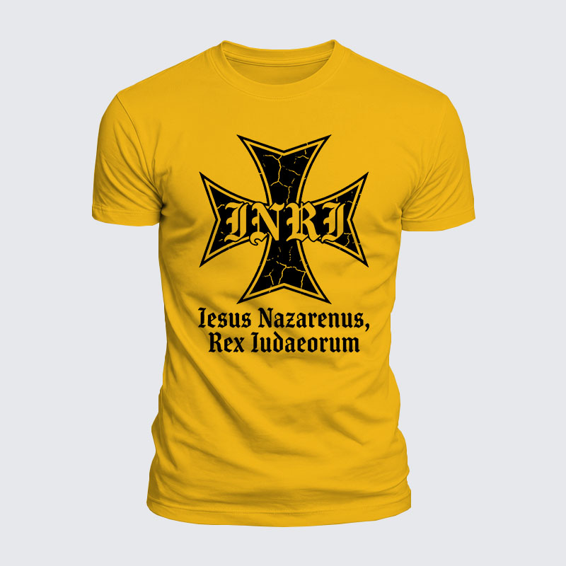 Luxe Mercerized Cotton Tee - INRI Jesus Of Nazareth King Of The Jews