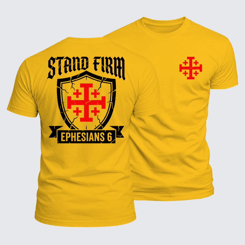 Luxe Mercerized Cotton Tee - Stand Firm Ephesians 6