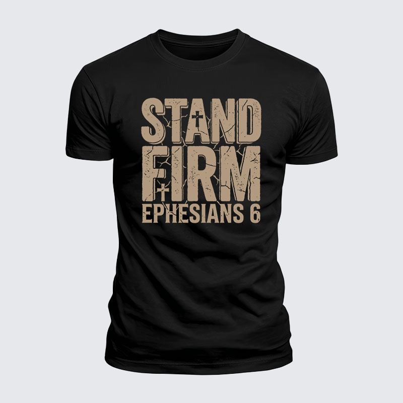 Luxe Mercerized Cotton Tee - Stand Firm Ephesians 6