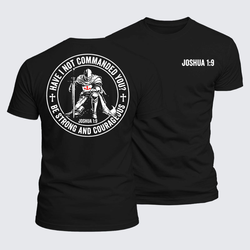 Luxe Mercerized Cotton Tee - Be Strong And Courageous Joshua 1:9
