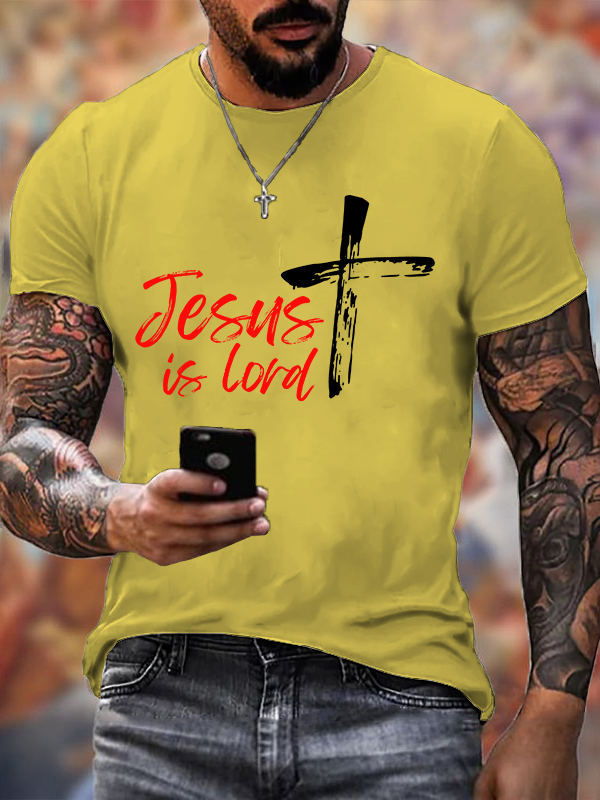 Jesus Is  Lord Jesus God Christian Cotton T-Shirt