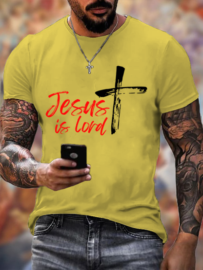 Jesus Is  Lord Jesus God Christian Cotton T-Shirt
