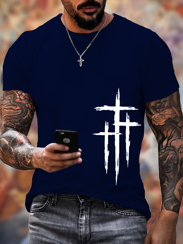 Faith Cross  Jesus God Christian Cotton T-Shirt