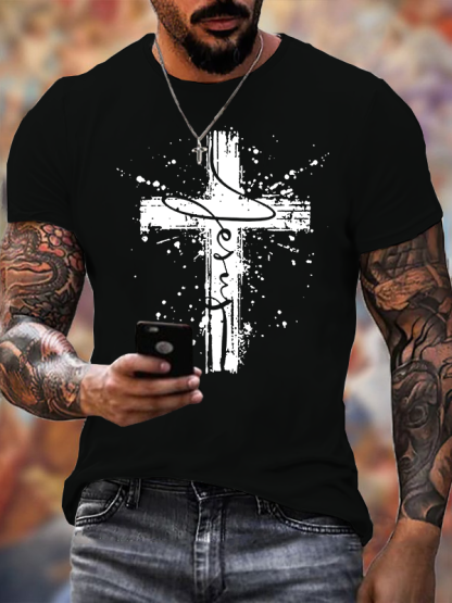 Jesus Cross  Jesus God Christian Cotton T-Shirt