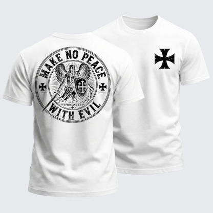 Heavyweight Cotton Tee - Make No Peace With Evil
