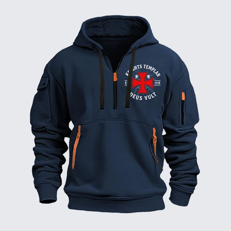 Zipper Hoodies - Knights Templar Deus Vult