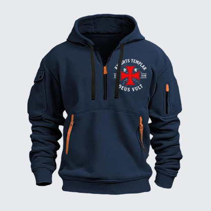 Zipper Hoodies - Knights Templar Deus Vult