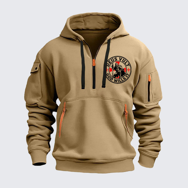 Zipper Hoodies - Knights Templar Deus Vult