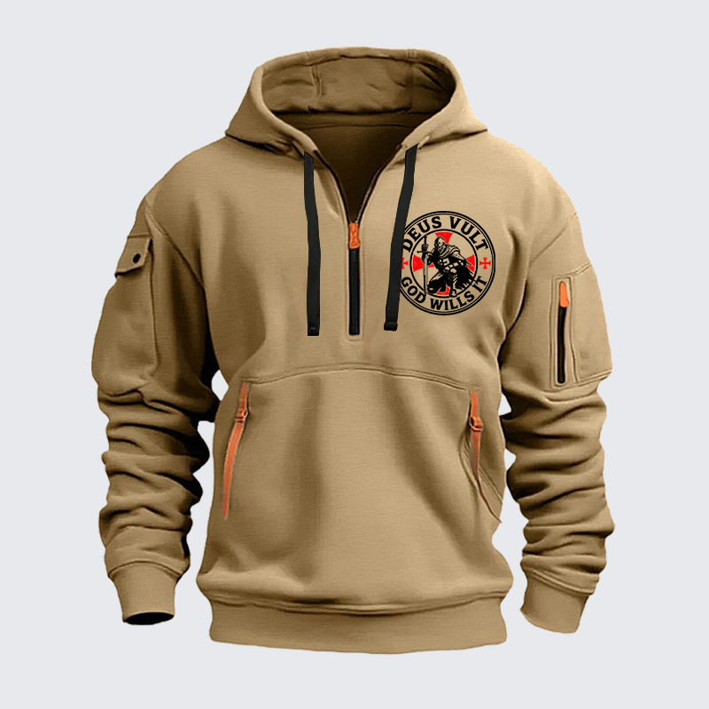 Zipper Hoodies - Knights Templar Deus Vult