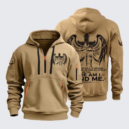Zipper Hoodies - Here I Am Send Me Isaiah 6:8 Knight Templar Crusader