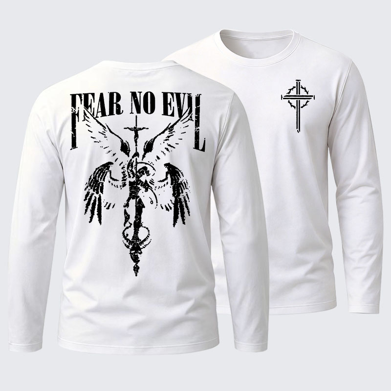 Fear No Evil Cotton Long Sleeve T-Shirt