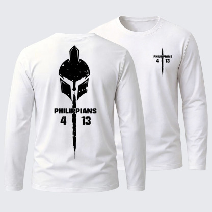 Philippians 4:13 Cotton Long Sleeve T-Shirt