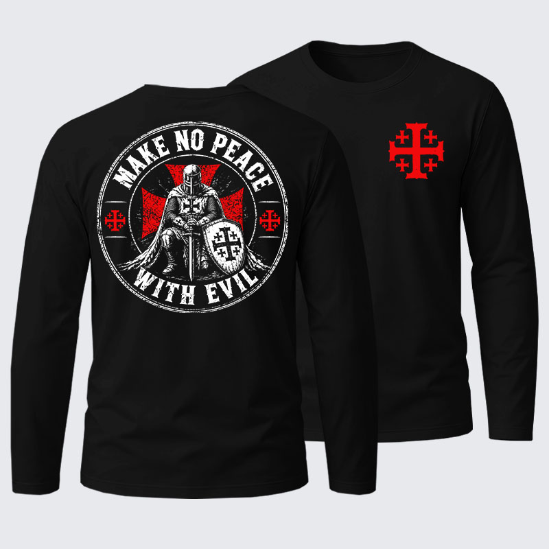 Make No Peace With Evil Cotton Long Sleeve T-Shirt