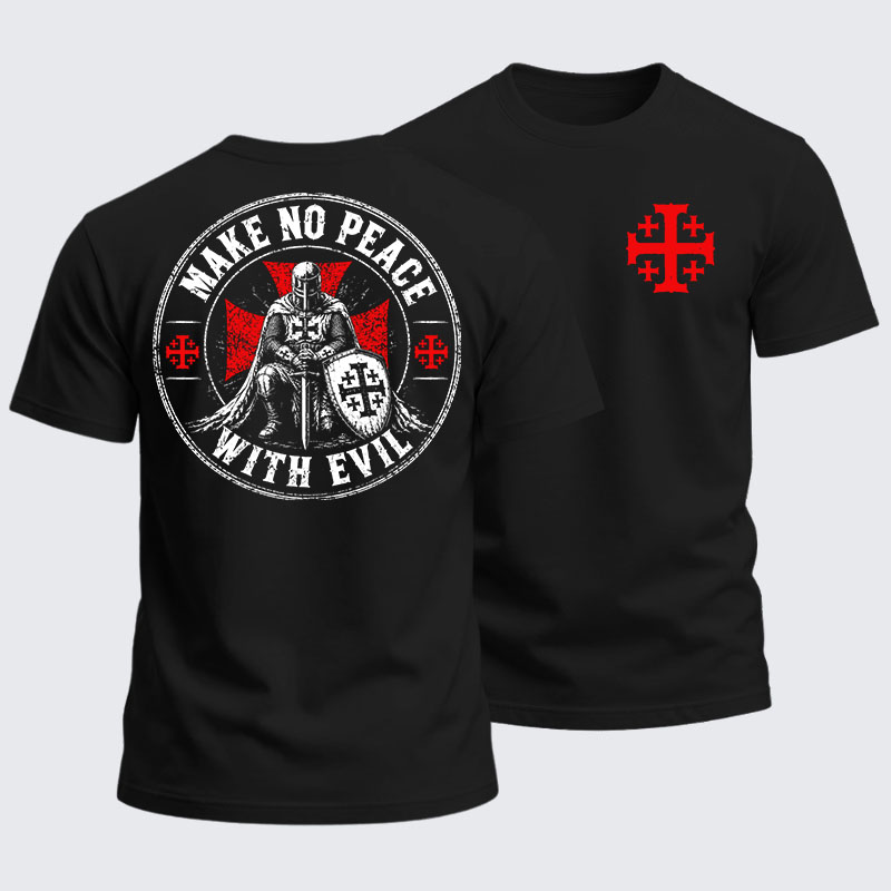 Heavyweight Cotton Tee - Make No Peace With Evil