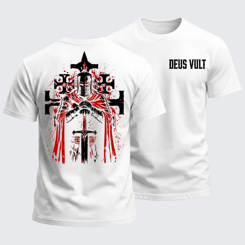 Heavyweight Cotton Tee - Deus Vult: God Wills It