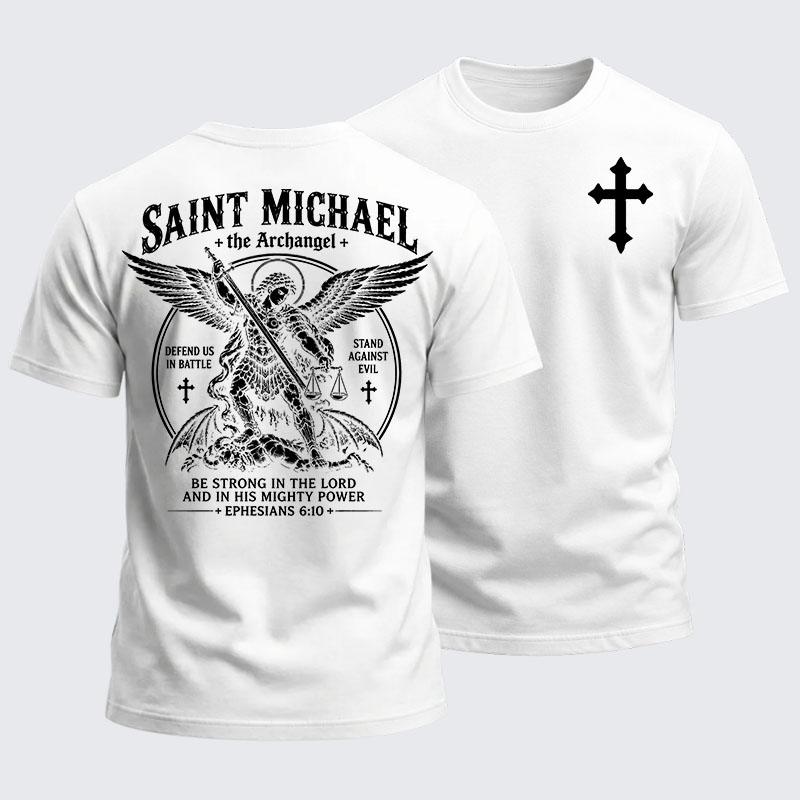 Heavyweight Cotton Tee - Saint Michael The Archangel