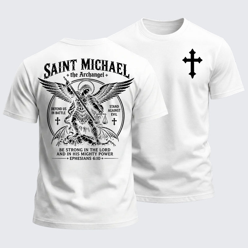 Heavyweight Cotton Tee - Saint Michael The Archangel