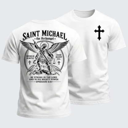 Heavyweight Cotton Tee - Saint Michael The Archangel