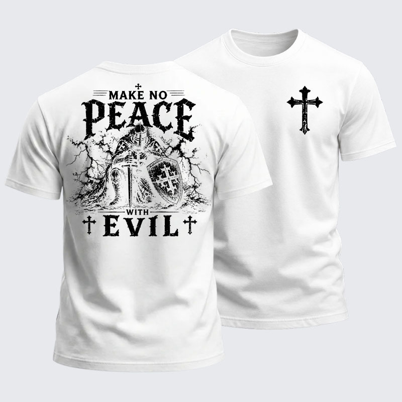 Heavyweight Cotton Tee - Make No Peace With Evil