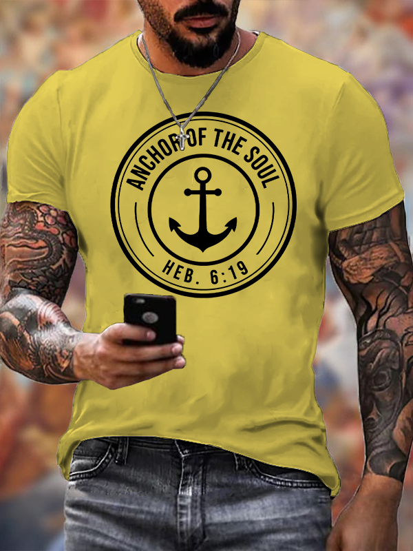 Anchor Of The Soul Jesus God Christian Cotton T-Shirt
