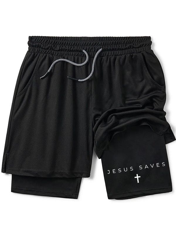 Jesus Saves Christian Performance Shorts