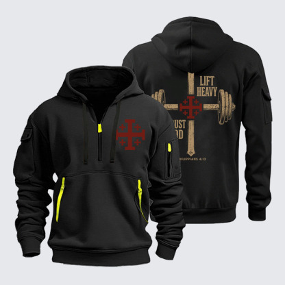 Zipper Hoodies - Lift Heavy Trust God