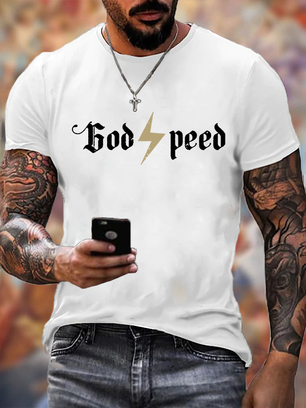 Godspeed Jesus God Christian Cotton T-Shirt