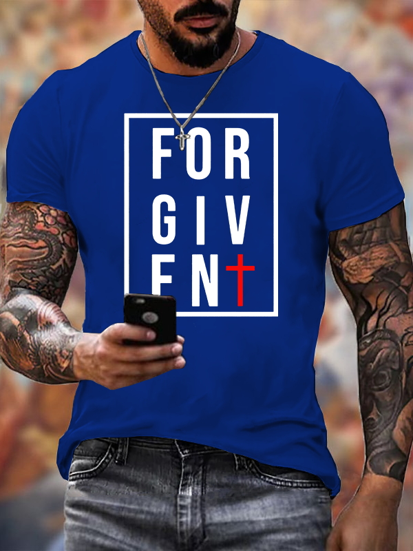 Not Perfect Just Foregiven Jesus God Christian Cotton T-Shirt
