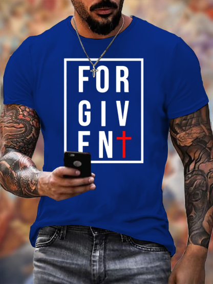 Not Perfect Just Foregiven Jesus God Christian Cotton T-Shirt