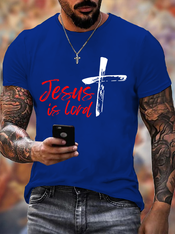 Jesus Is  Lord Jesus God Christian Cotton T-Shirt