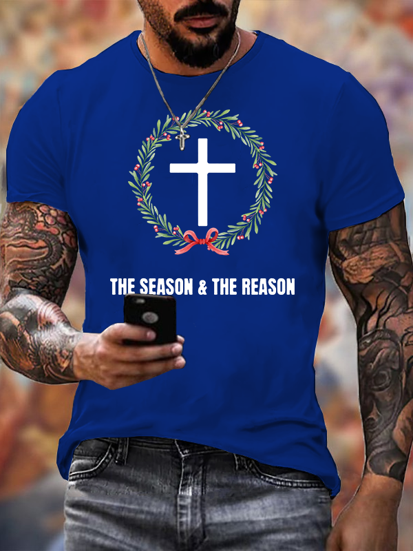 The Season And The Reason  Jesus God Christian Cotton T-Shirt
