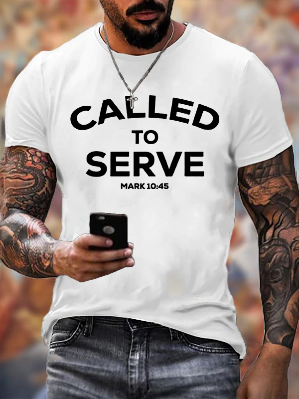 Called to Serve Jesus God Christian Cotton T-Shirt