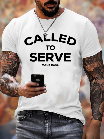 Called to Serve Jesus God Christian Cotton T-Shirt