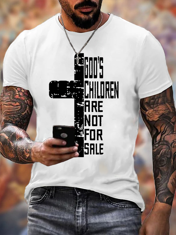 God'S Children Are Not For Sale Jesus God Christian Cotton T-Shirt