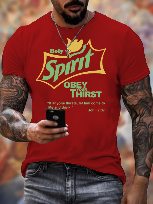Holy Spirit Jesus God Christian Cotton T-Shirt